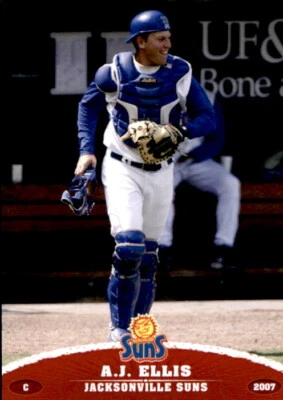 2007 Jacksonville Suns Grandstand #9 A.J. Ellis Lexington Kentucky KY Card - Image 1 of 2
