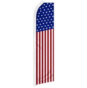 50 Star USA Advertising Swooper Feather Flutter Flag Patriotic American Flag - Picture 1 of 2