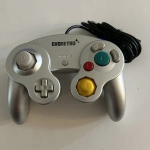 Indigo EvoRetro Nintendo GameCube Controller Gamepad  (Silver) - Picture 1 of 4