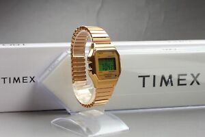 [NIEUŻYWANY] Timex T80 Classic Digital TW2R79000 Złoty zegarek ze stali nierdzewnej Japonia
