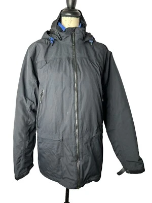 Lands End Mens Winter Jacket 2 In 1 Black Hooded Size M (38-40) - Image 1 of 4