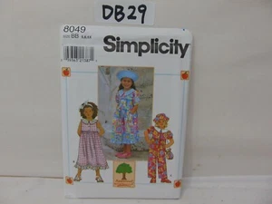 UNCUT SIMPLICITY PATTERN 8049 APPLETREE GIRLS DRESS FABRIC TRADITIONS SZ BB 5,6X - Picture 1 of 3