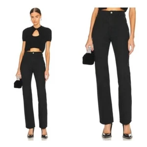 Alexander Wang NEW Fly High Waist Slim Stacked Jean in Washed Black Size 25 - Picture 1 of 11