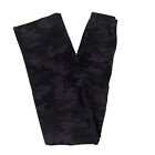 Spanx Size M Camo Look At Me Now Seamless Leggings Black High Rise Pull On