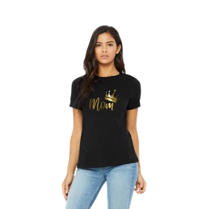 Mama Damen T-Shirt Gold Bedruckt - Bild 1 von 5