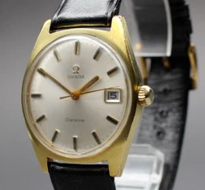 Vintage Omega Genève Cal.613 Manual Wind 34mm Watch – Gold Tone – Very Good - Picture 1 of 12