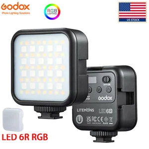 US Godox LED 6R RGB LED Video Light HSI 36000 Colors CCT Bicolor 3200K-6500K - Picture 1 of 12