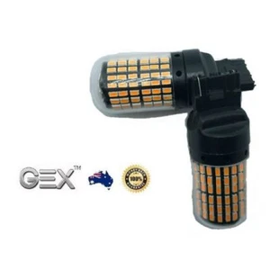 T20 7440 Amber 144 LED Bright Turn Signal Indicator No Hyperflash Bulb Globe - Picture 1 of 8