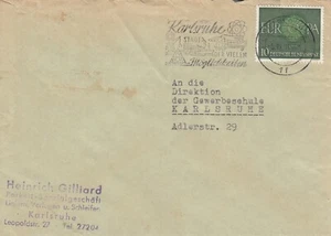 BRD - Mi 337 - EF - Karlsruhe Stadt der vielen Möglichkeiten - 5.12.60 - Bild 1 von 1