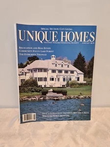 UNIQUE HOMES Magazine 1986 Vintage Luxury Real Estate Jun/Jul - Picture 1 of 7