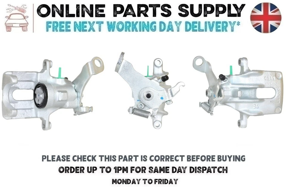 Pinza de freno trasera derecha para FORD FIESTA 1.0 1.5 1.6 TI-VCT TDCI ST MK7 2012-2018 Foto 1 de 4