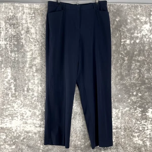 Counterparts Size 16 Career Minimalist Flat Front Pants Navy Straight Leg - Picture 1 of 12