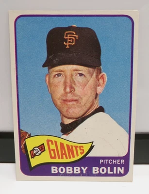 Tarjeta de béisbol 1965 Topps Bobby Bolin San Francisco Giants #341 ~ casi nueva Foto 1 de 2