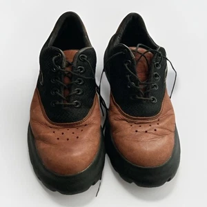 Oakley Shoes Mens 9.5 Womens 11 Brown Black Leather Trainers - Picture 1 of 6