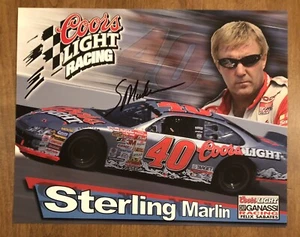 Sterling Marlin Autographed 8x10 Photo No. 40 Colors Light Dodge W/ COA NASCAR - Picture 1 of 8