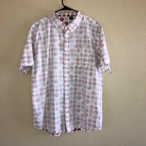 Camisa de manga corta con botones estampada de adentro hacia afuera Marvel Capitán América XL - Imagen 1 de 8