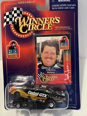 De colección Hasbro Winner's Circle Edición Elvis 1998 Elvis Mustang John Force Nuevo Foto 1 de 4