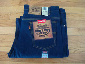 VINTAGE ORIGINAL DEADSTOCK LEVIS 517 BOOT CUT JEANS 1980's W42 L32 MADE IN USA