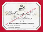 90 54 Etiquette BORDEAUX SUP. CHÂTEAU TRINITÉ VALROSE 1976 J.P EHRET  Pauillac