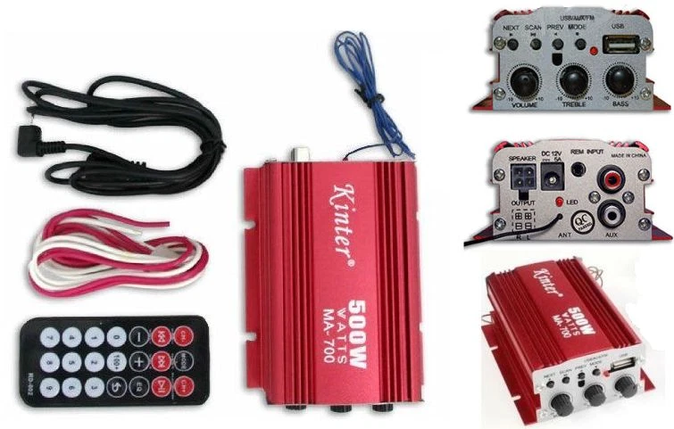 Amplificatore auto barca 2 canali 500W Amplifica 500 Watt audio USB CD DVD MP3 - Immagine 1 di 1