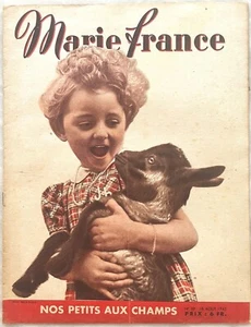 MARIE-FRANCE n° 39 du 16 Août 1945 revue mode couture pour femme ancien Magazine - Picture 1 of 4