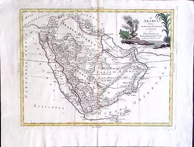 1784-Antonio Zatta  L'arabia Divisa In Petrea,deserta,e Felice Dimensione 40x32 • 200€