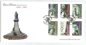 GUERNSEY 2001 QUEEN VICTORIA SET on UNADDRESSED FIRST DAY COVER - Picture 1 of 1