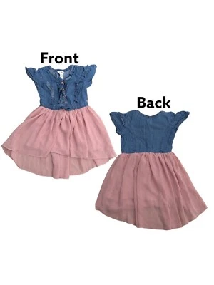 Vestido Guess Niñas Talla 4 Cambray Superior Alto Bajo   Foto 1 de 4