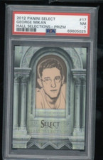 2012-13 Panini Select Hall Selections Silver Prizm /25 George Mikan #17 HOF PSA