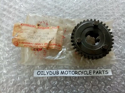 Eje de salida de caja de cambios Kawasaki F2 segunda marcha 34T 13131-006 F2TR F3 F21M NOS Foto 1 de 4