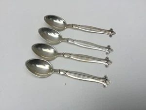 COHR - DENMARK - 4 STERLING DEMITASSE SPOONS - FREE SHIPPING - - Picture 1 of 3
