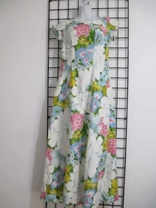 PARADISE HAWAII FOR TRADER VIC'S ๐ธ SIZE 10==VINTAGE FLORAL PRINT MAXI DRESS - Picture 1 of 8