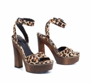 Alice + Olivia Faira Leopard Block Heels. Size 8. New in Box. Retail- $650 - Picture 1 of 11