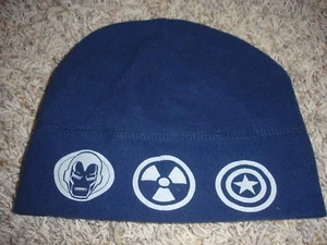 Marvel Avengers fleece boys youth ONE SIZE hat beanie cap navy blue - Picture 1 of 6