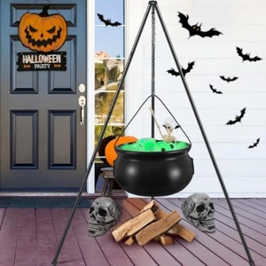 Witches Cauldron Decorations Outdoor Lawn Halloween W/ String Lights Indoor New - Picture 1 of 6