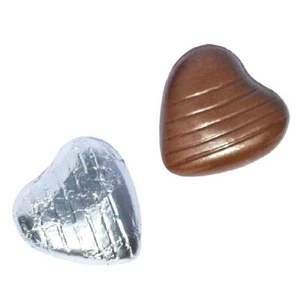 200 SILBERFOLIE SCHOKOLADE LIEBE HERZEN HOCHZEIT GESCHENKE VALENTINSTAG - Bild 1 von 3