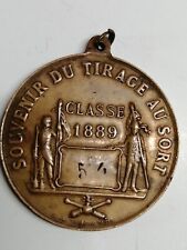 Jeton de tirage au sort en bronze n°54 date 1889 diamètre 45 mm