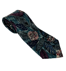 Hervorragende Oleg Cassini Krawatte 100 % Poly Blumenmuster Herrenkrawatte Business 57 "x 3 3/4" - Bild 1 von 3