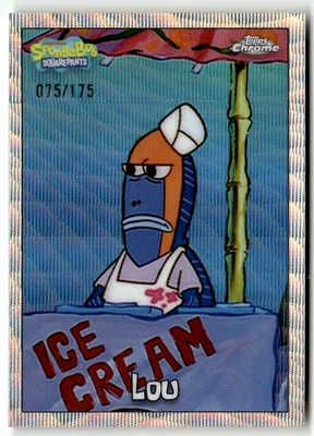 Topps SpongeBob Chrome 2025 No. 148 Lou Silver Wave Refractor 75/175 - Image 1 of 2