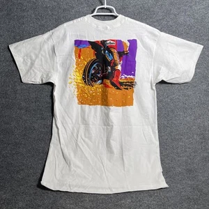 Vintage 90s Marlboro Adventure Team Moto Graphic Pocket T-Shirt One Size White - Picture 1 of 16
