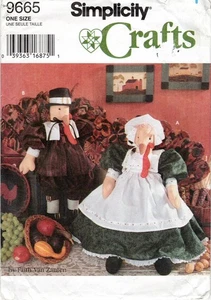 SIMPLICITY 9665 - VTG 1995, STUFFED TOYS, DRESSED TURKEYS! SEWING PATTERN NEW! - Picture 1 of 3