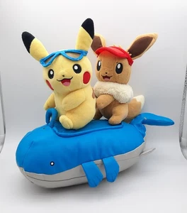 Pokemon Center Summer Wailord Pikachu Eevee vinilo peluche muñeca Japón - Imagen 1 de 10