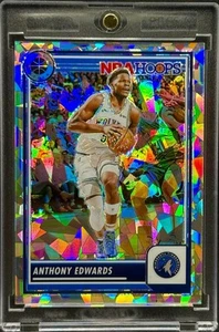 Anthony Edwards RARE CRACKED ICE  REFRACTOR  SSP INVESTMENT CARD PANINI MVP MINT - Picture 1 of 2