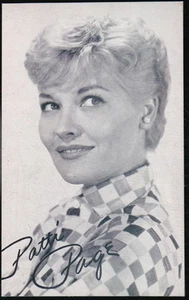 PATTI PAGE Singer Vintage Billboard Music Vending Arcade Exhibit Card Old B&W - Picture 1 of 2