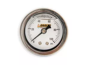 Earl's Fuel Pressure Gauge 0-100 PSI 1/8" NPT Male Thread Silver 100187ERL - Picture 1 of 10