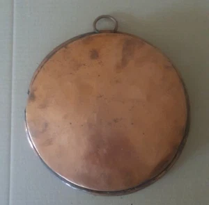 ANTICA TORTIERA IN RAME STAGNATA 22 CM CON ANELLO - Foto 1 di 5