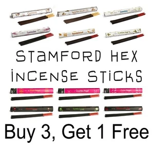 STAMFORD HEX INCENSE STICKS Joss Insence Scent Aromatherapy Spa BUY 3 GET 1 FREE - Picture 1 of 47