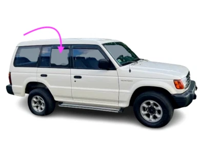 Fits: 1992-2000 Mitsubishi Montero Passenger Side Rear Right Door Window Glass - Image 1 of 4
