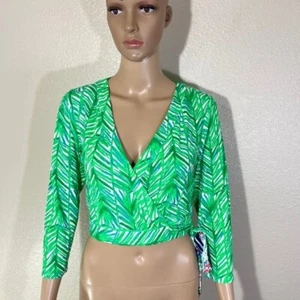 Lilly Pulitzer Women's Ruari Crop Top Only Green Costa Verde NWT Small S - Picture 1 of 6