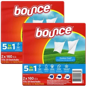 640 Pack Bounce Fabric Softener Dryer Sheets 4 x 160 Pack - Picture 1 of 1